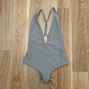 Mikoh Slate Gray One-Piece Swimsuit